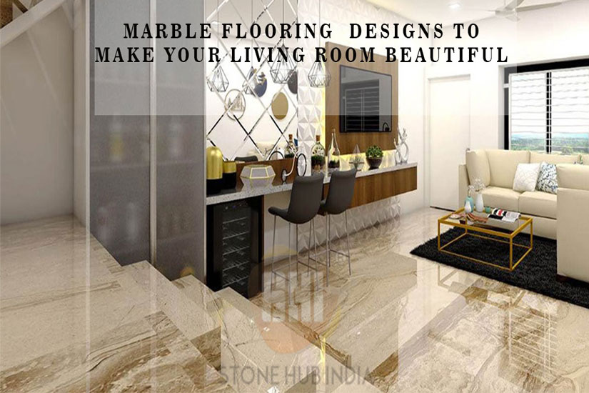 Marble flooring designs to make your living room beautiful