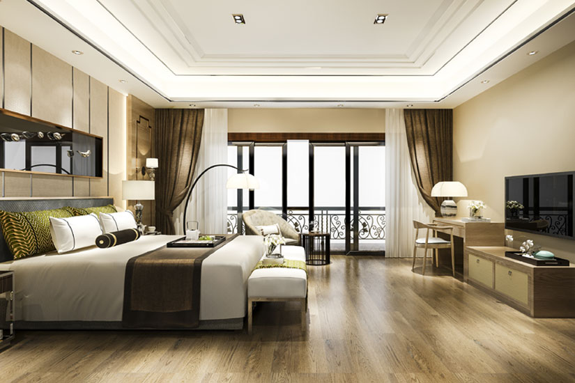 Steal The Spotlight With These Elegant Travertine Floor Ideas For Your Bedroom
