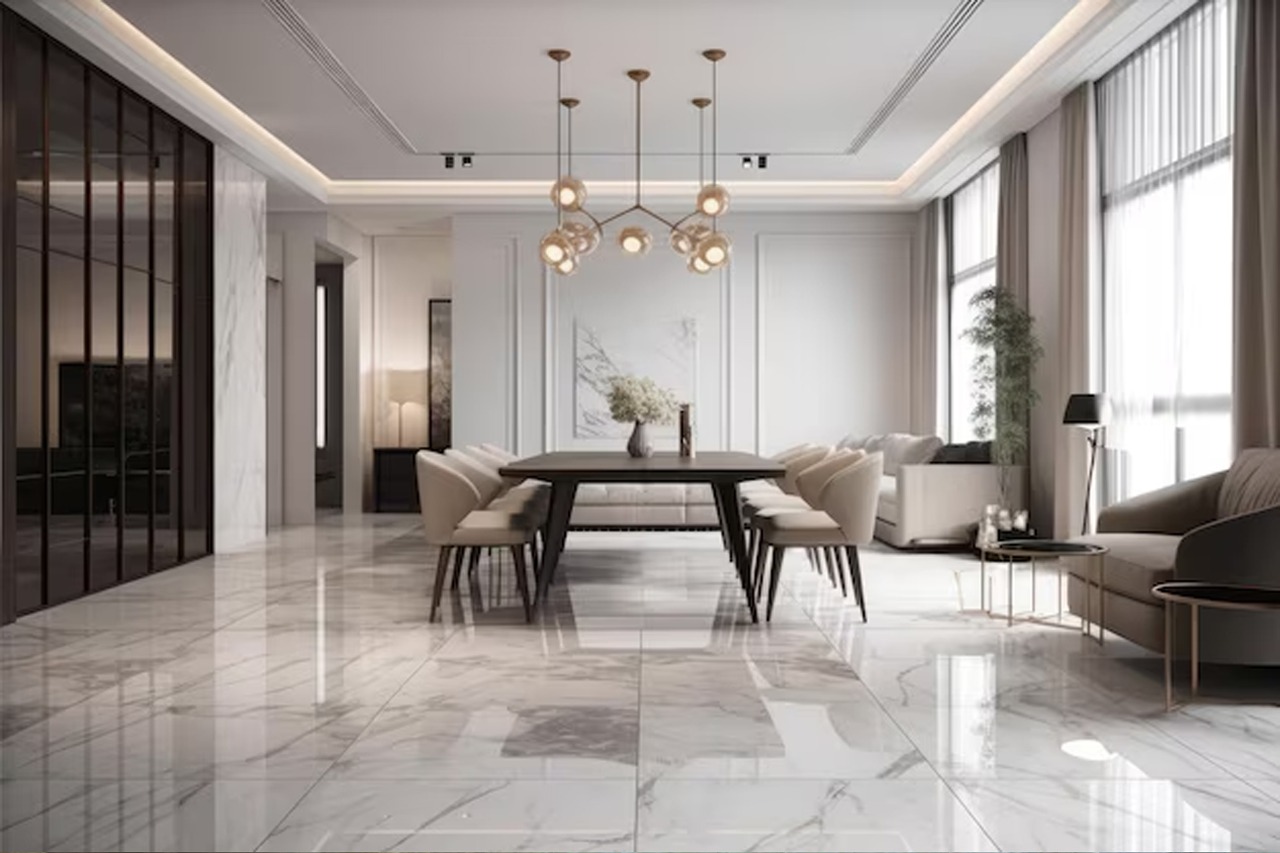 How are hotels using Italian marble to beautify their lobby?